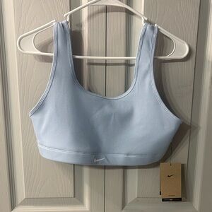 NWT Nike Alate Women's Light Blue Ribbed Scoop-Neck Sports Bra XL FB4066-440